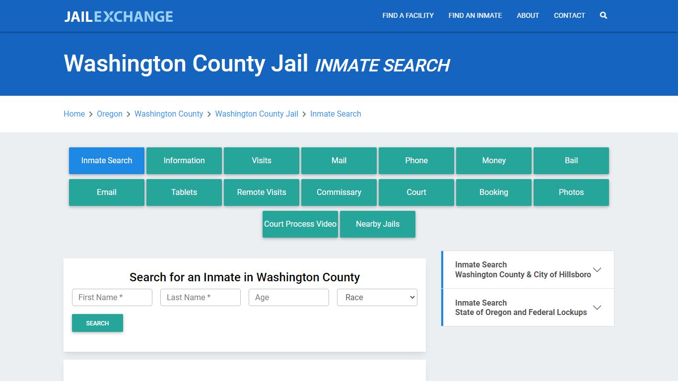 Washington County Jail, OR Inmate Search: Roster & Mugshots