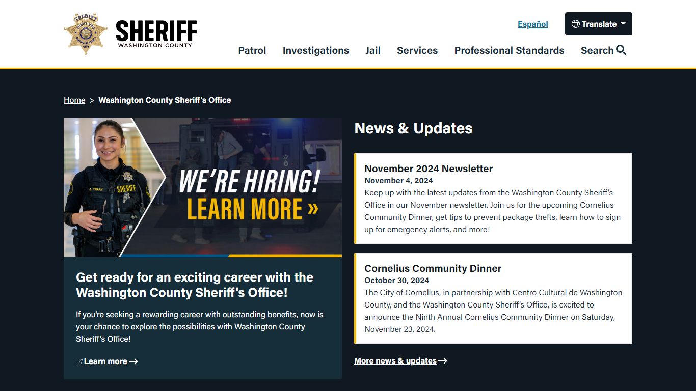 Sheriff's Office | Washington County, OR