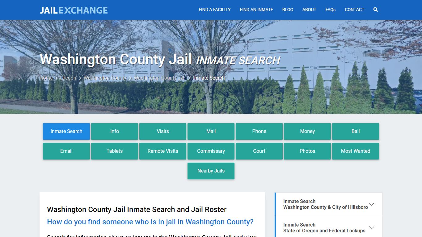 Inmate Search: Roster & Mugshots - Washington County Jail, OR